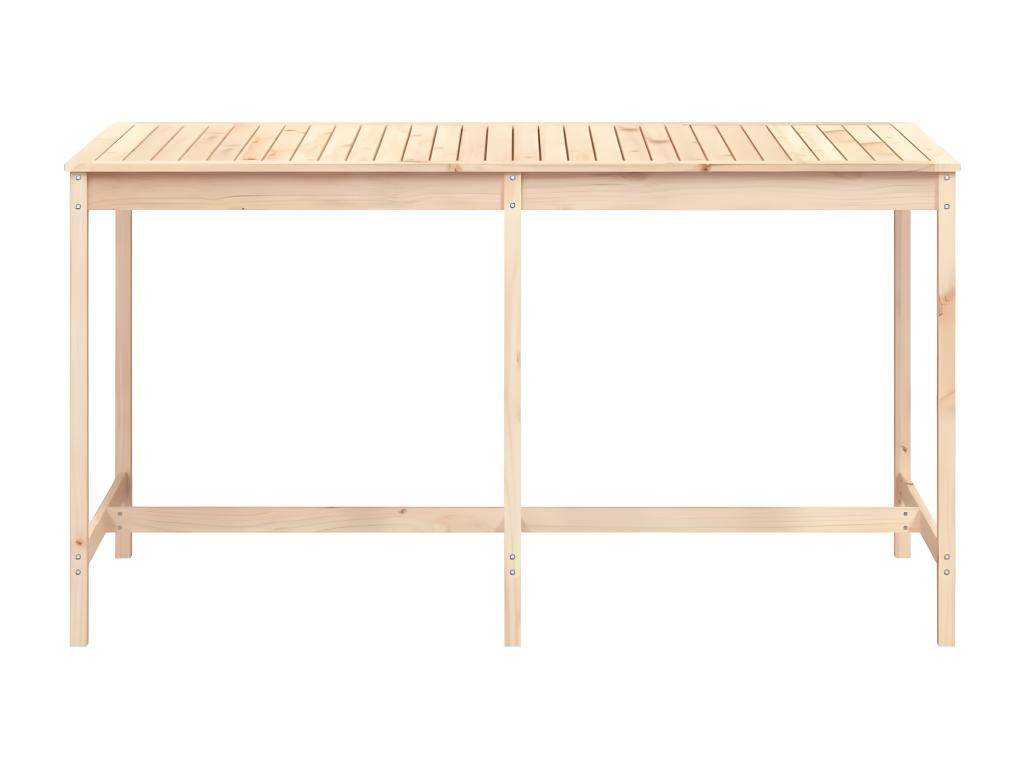 Tavolo in legno massello marrone, 203,5 x 90 x 110 cm