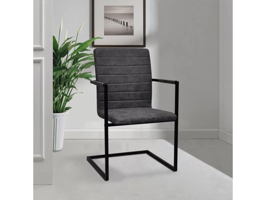 Mobili per la casa in similpelle grigia