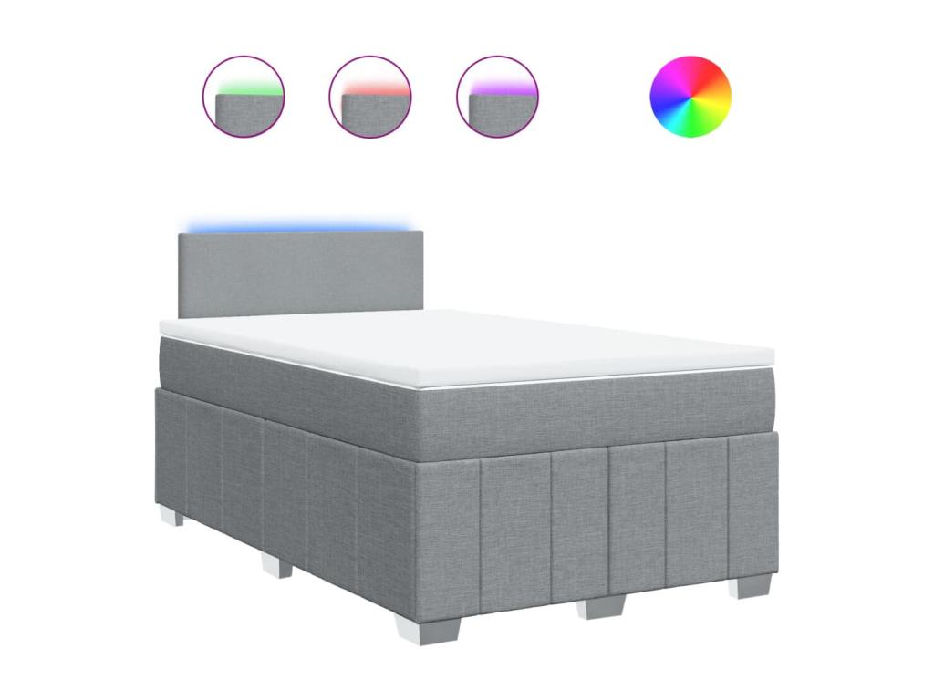 Materasso in tessuto grigio, 120 x 200 cm