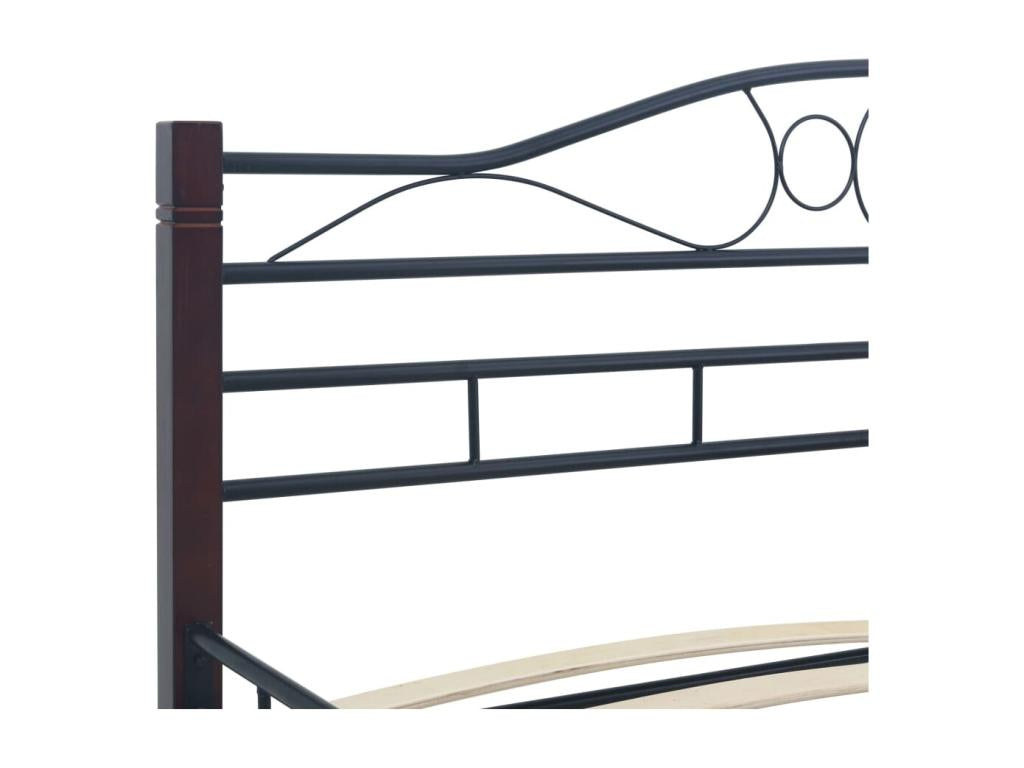 Struttura letto in metallo nero, 180 x 200 cm