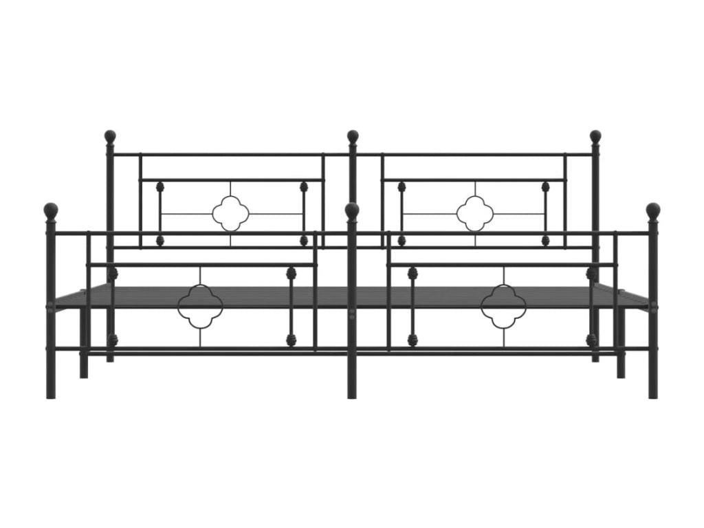 Struttura letto in metallo nero, 193 x 203 cm