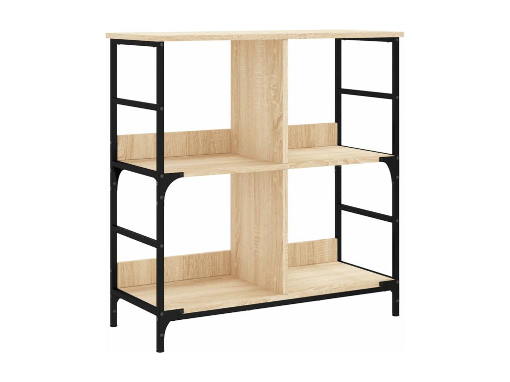 Libreria in legno di rovere naturale, 78,5 x 33 x 82 cm