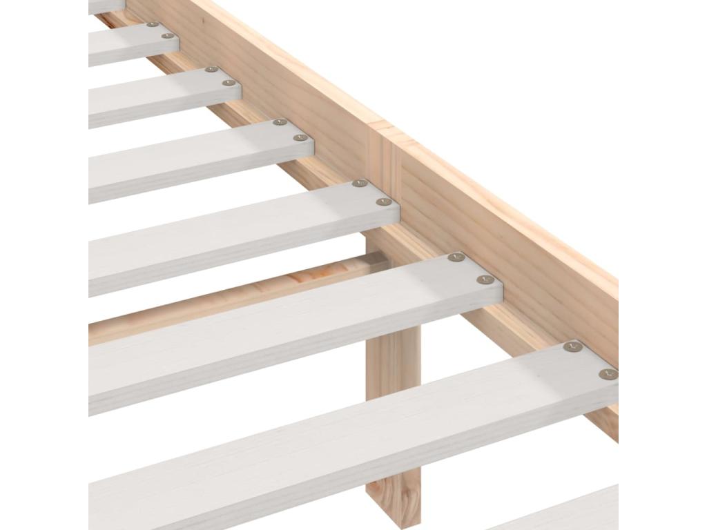 Struttura letto in legno massello marrone, 100 x 200 cm