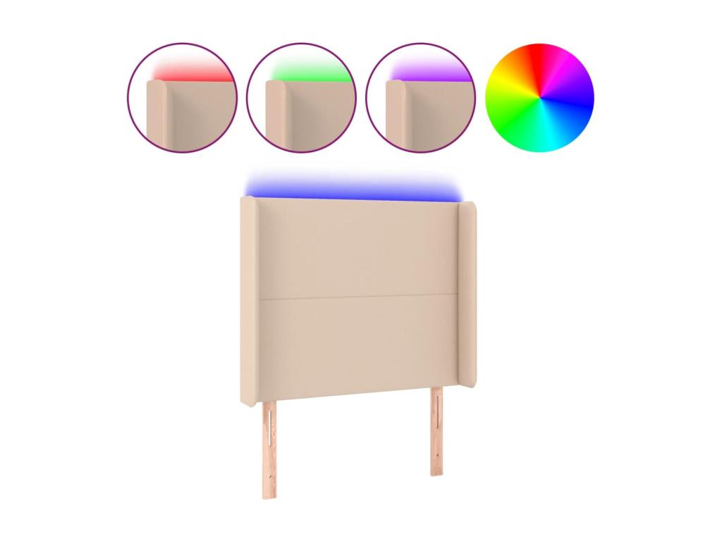 Letto in similpelle marrone, 93 x 16 x 118 cm