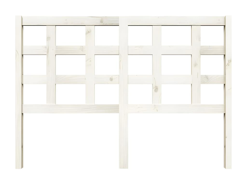 Letto in legno massello bianco, 140,5 x 4 x 100 cm