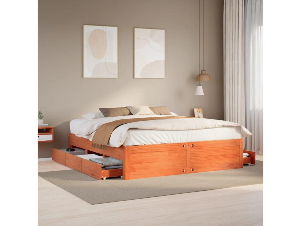 Materasso in legno di pino marrone, 180 x 200 cm