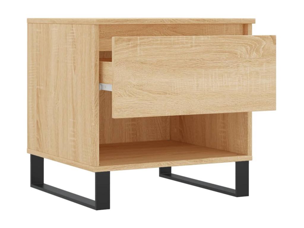 Tavolino da caffè in legno di quercia marrone, 50 x 46 x 50 cm