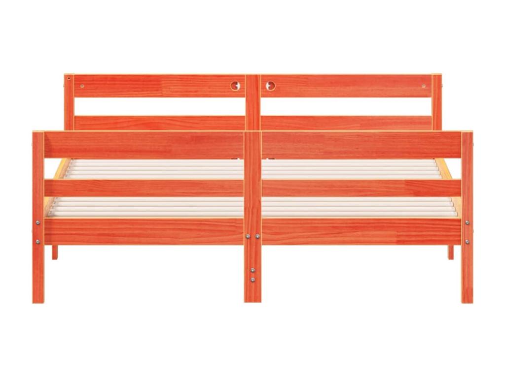 Struttura letto in legno di pino marrone, 120 x 200 cm