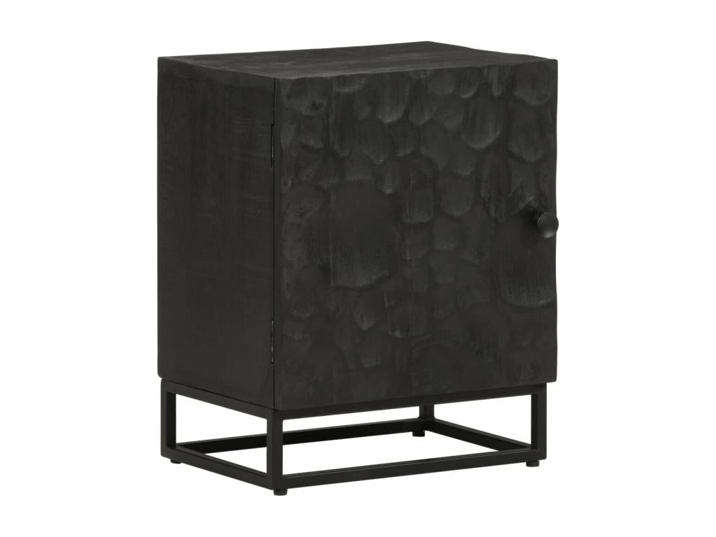 Tavolo in legno massello nero, 40 x 30 x 50 cm