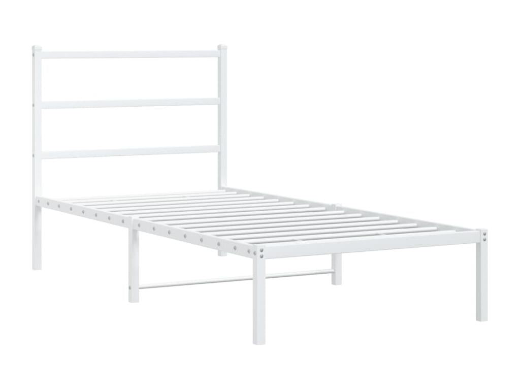Struttura letto in metallo bianco, 90 x 190 cm