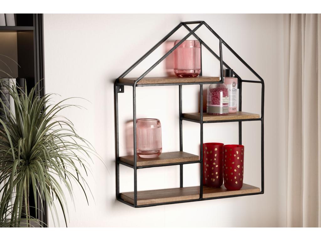 Mobili per la casa in legno massello naturale, 50 x 60 x 14 cm