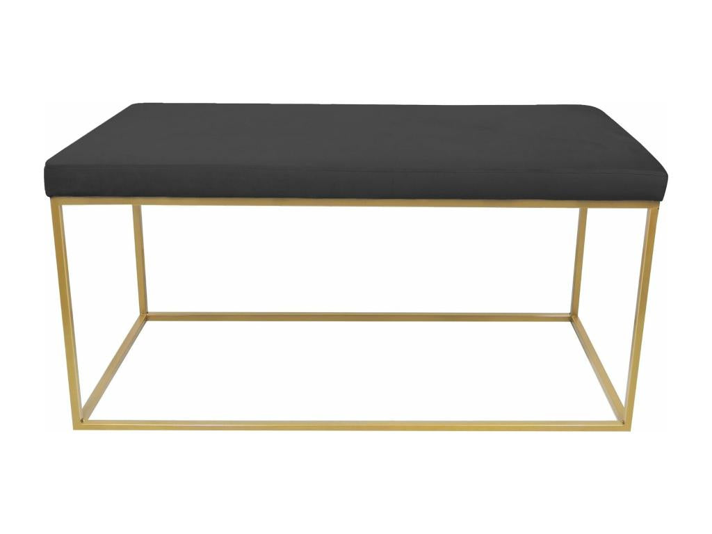 Pouf in velluto nero