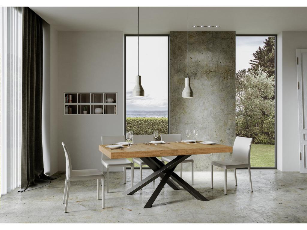 Tavolo in legno di rovere naturale, 90 x 180 cm