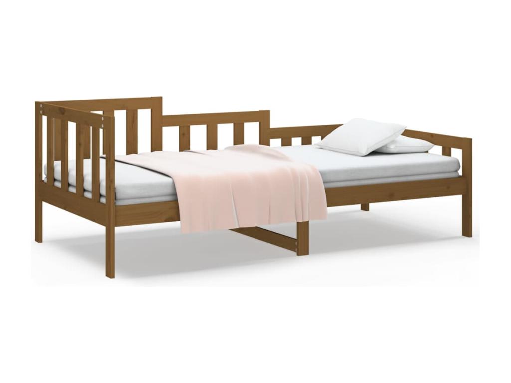 Letto in legno di pino marrone, 80 x 200 cm