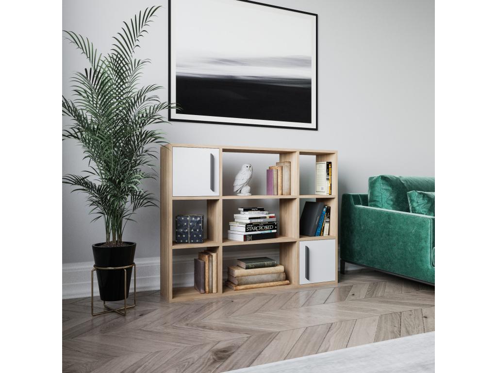 Mobili per la casa in legno di quercia naturale, 120 x 25 x 93,6 cm