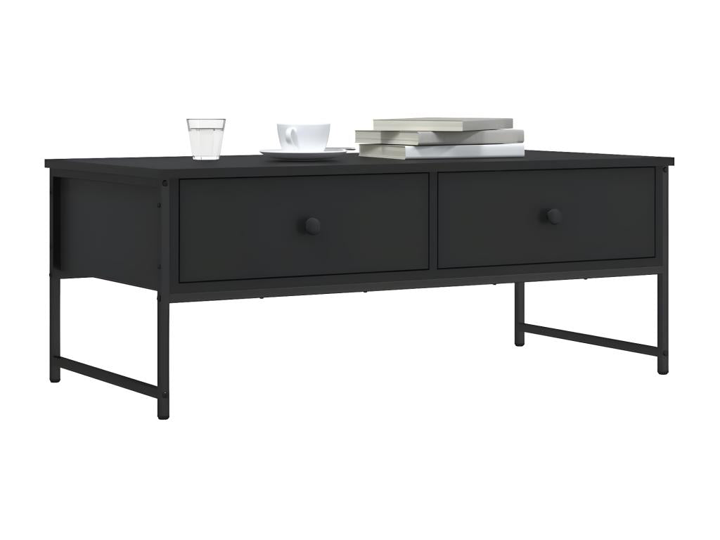 Tavolino da caffè nero, 101 x 49 x 39,5 cm