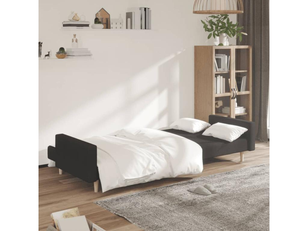 Letto in tessuto nero