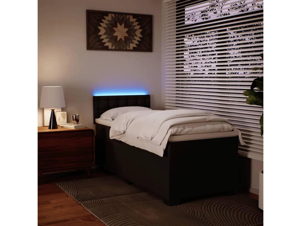 Materasso in similpelle nera, 100 x 200 cm