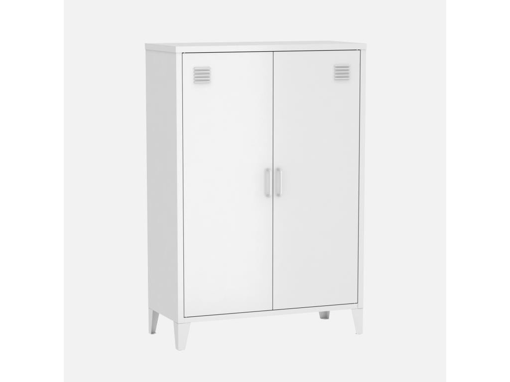 Armadio in metallo bianco