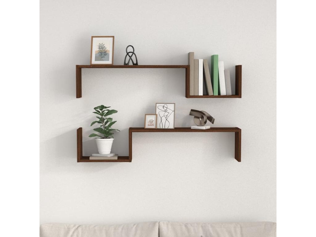 Mobili per la casa in legno di quercia marrone, 100 x 15 x 20 cm