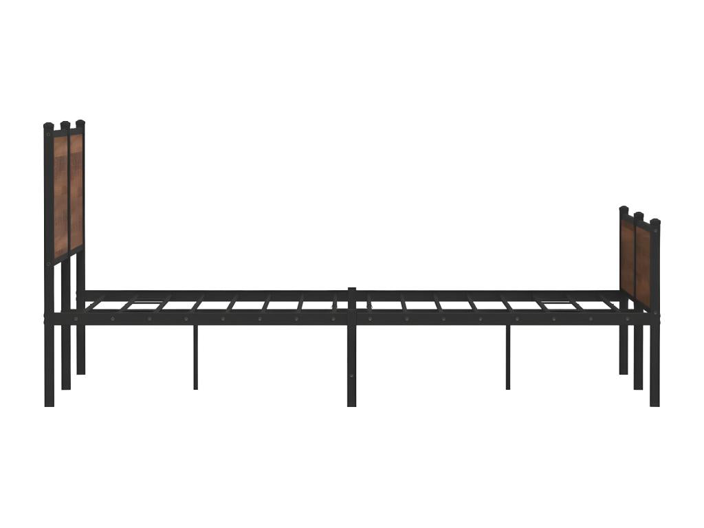 Struttura letto in metallo marrone, 137 x 190 cm