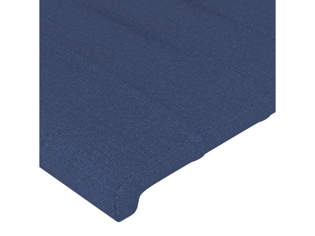 Letto in tessuto blu, 203 x 16 x 118 cm