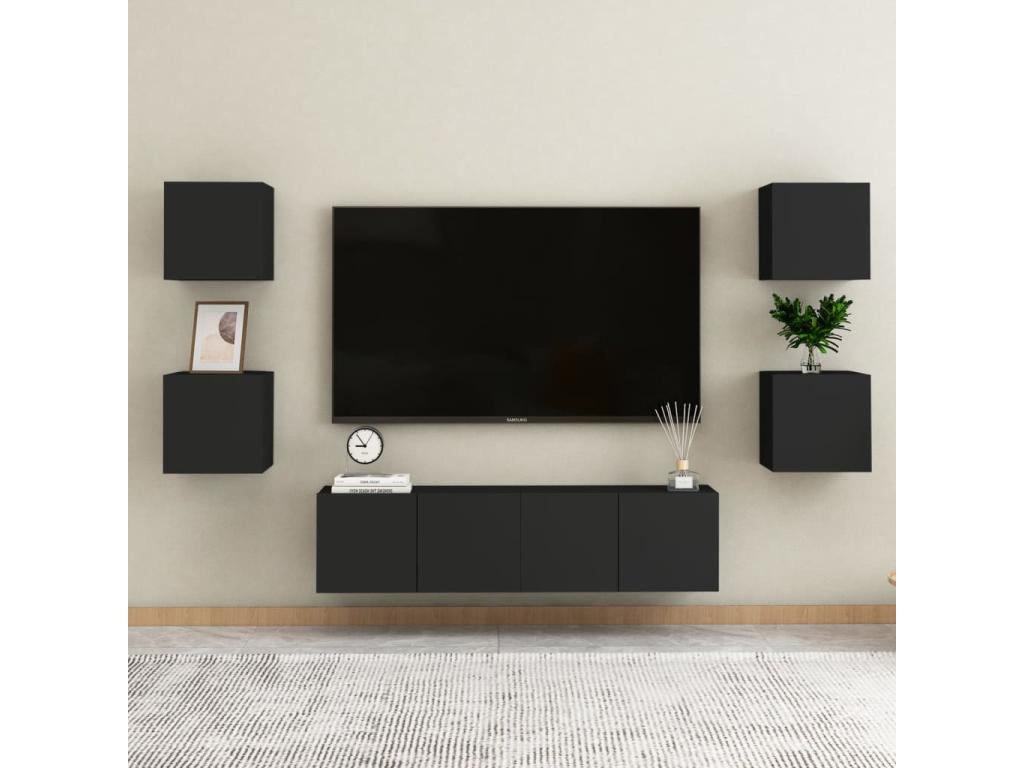 Mobili per la casa neri, 30,5 x 30 x 30 cm