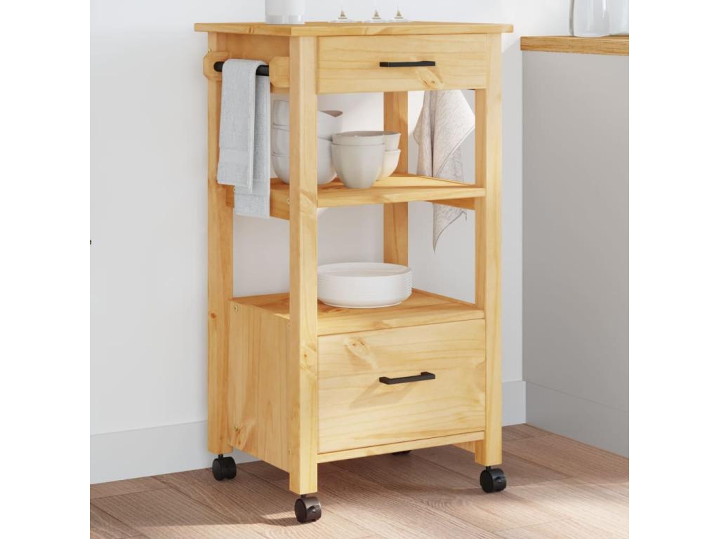 Mobili per la casa in legno massello marrone, 48 x 40 x 90 cm