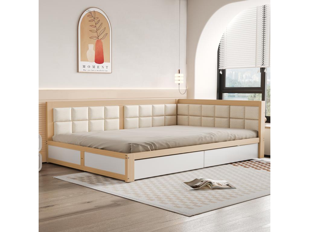 Letto bianco, 140 x 200 cm
