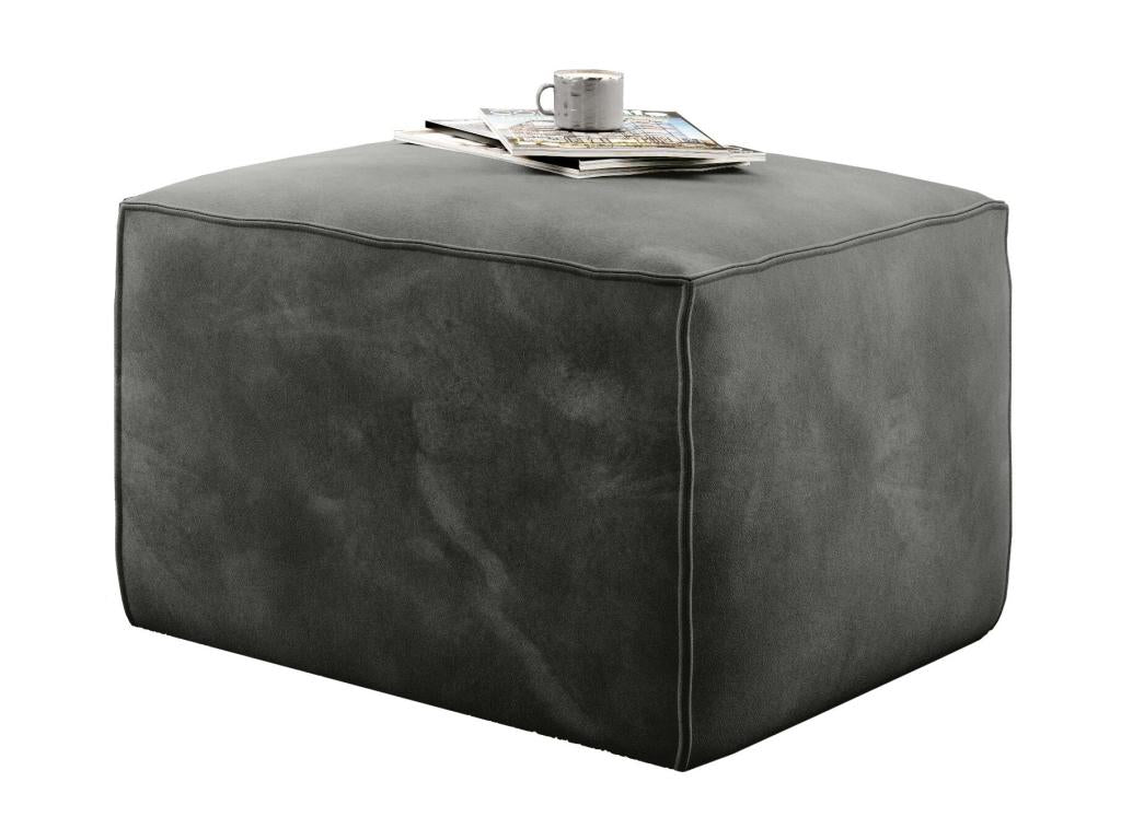 Pouf in tessuto grigio