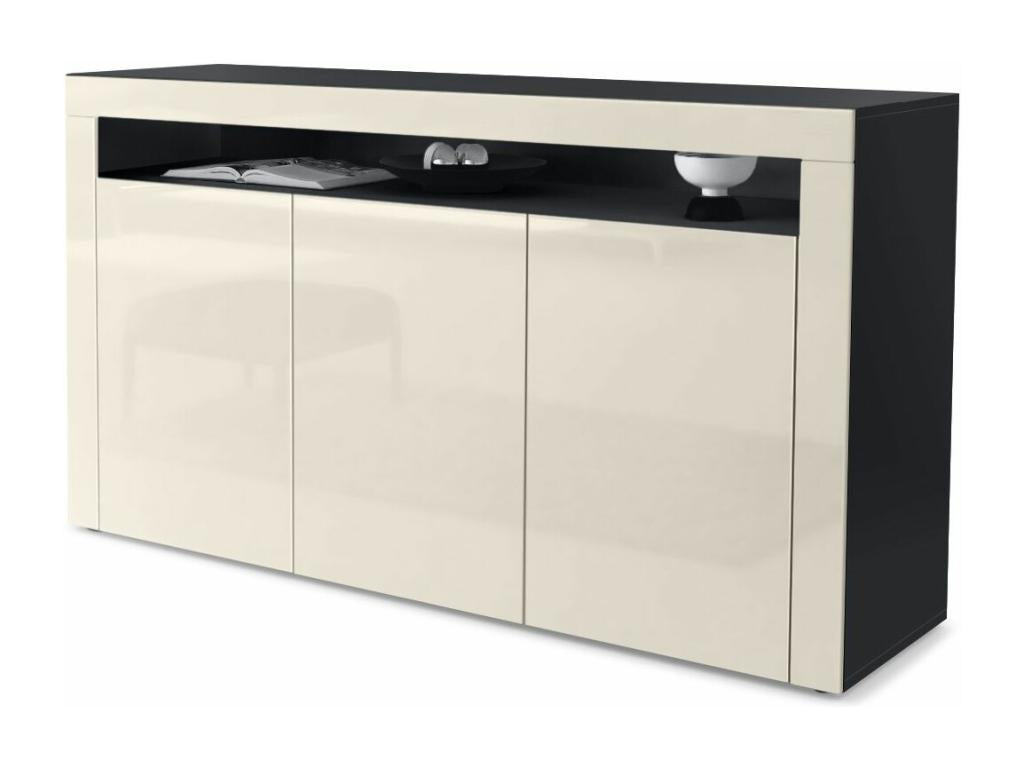 Credenza nera, 155 x 92 x 40 cm
