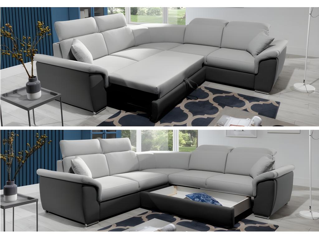 Divano letto in tessuto verde