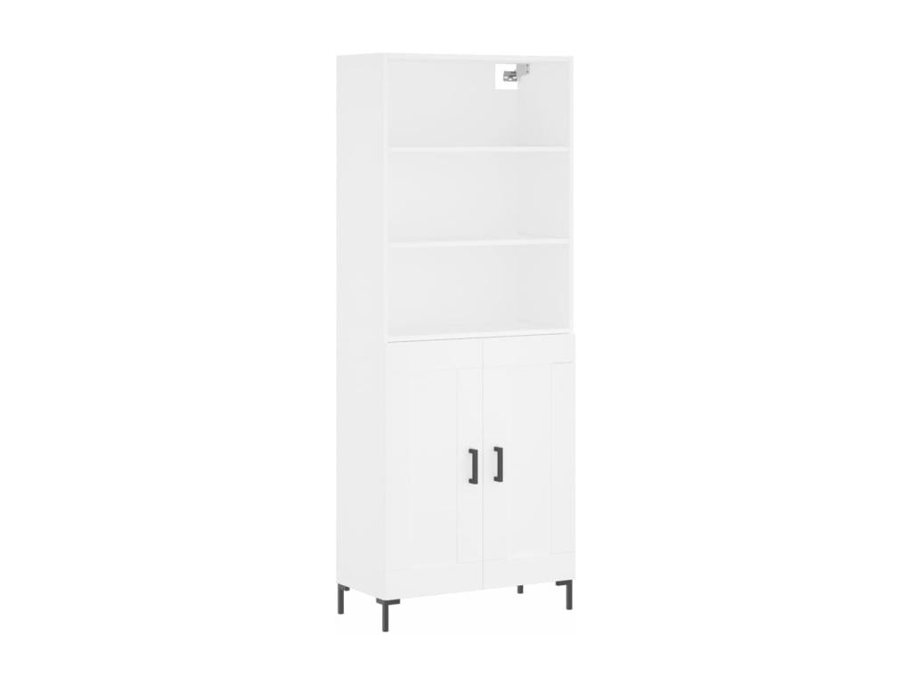 Credenza in legno ingegnerizzato bianco, 69,5 x 34 x 180 cm