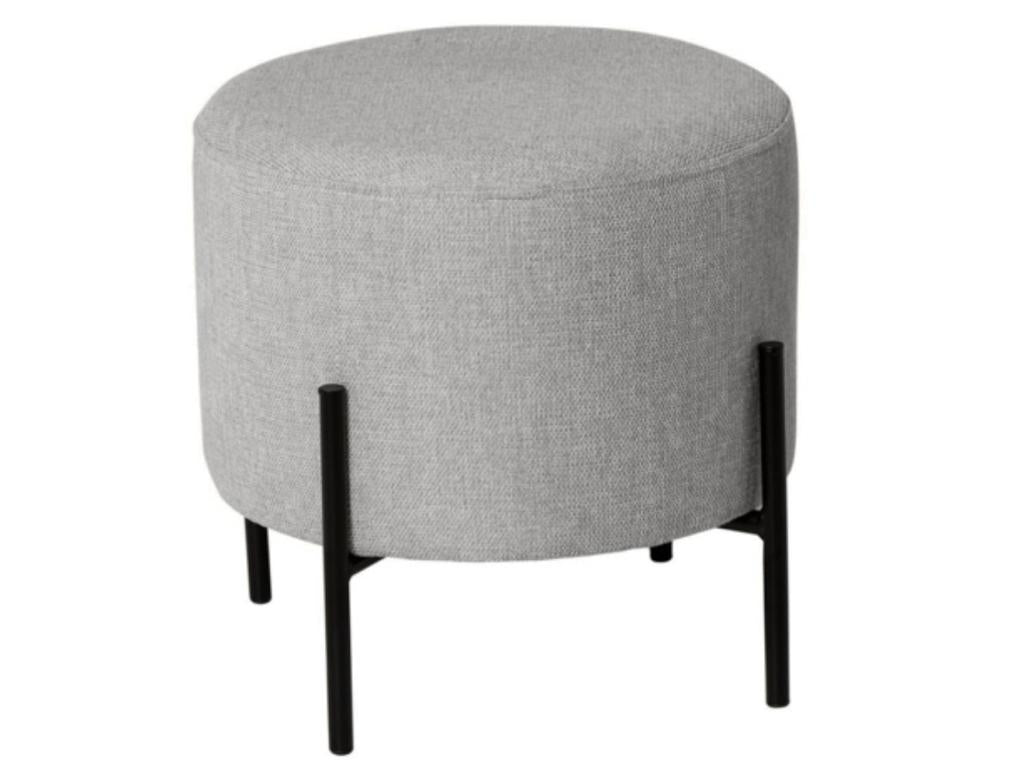 Pouf in tessuto grigio - dlz1766572671999