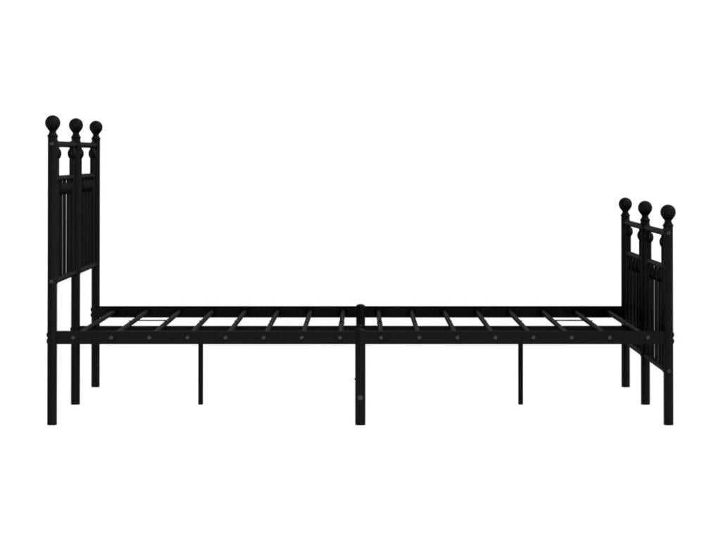 Struttura letto in metallo nero, 120 x 190 cm - dlz1766572931751