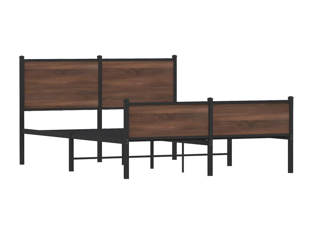 Struttura letto in metallo marrone, 137 x 190 cm