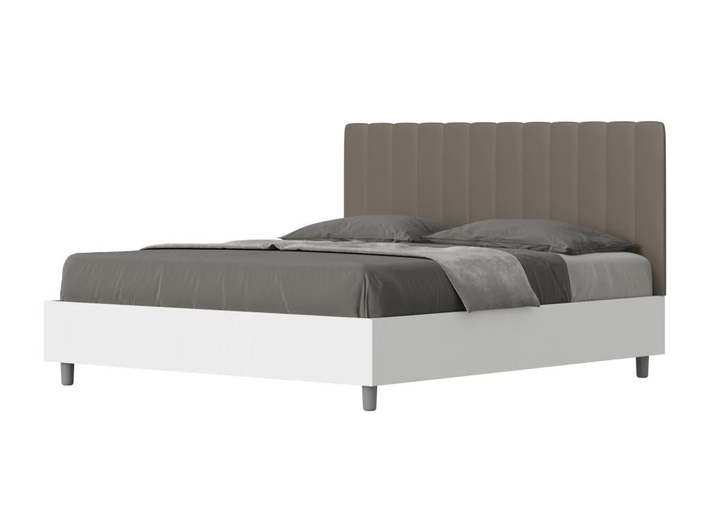 Letto in similpelle marrone, 160 x 200 cm
