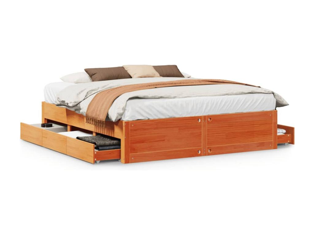 Materasso in legno di pino marrone, 180 x 200 cm