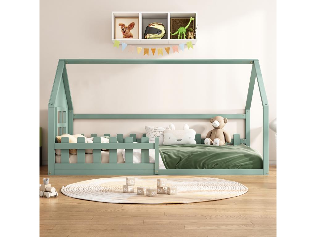 Letto in legno di pino verde, 90 x 200 cm