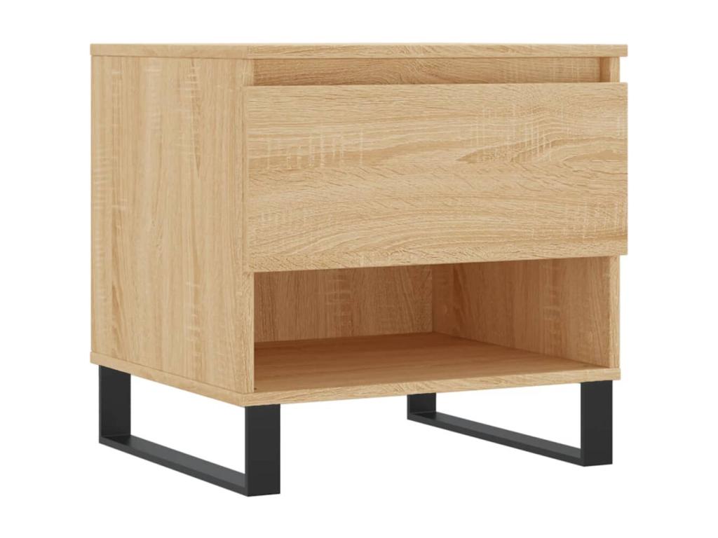 Tavolino da caffè in legno di quercia marrone, 50 x 46 x 50 cm