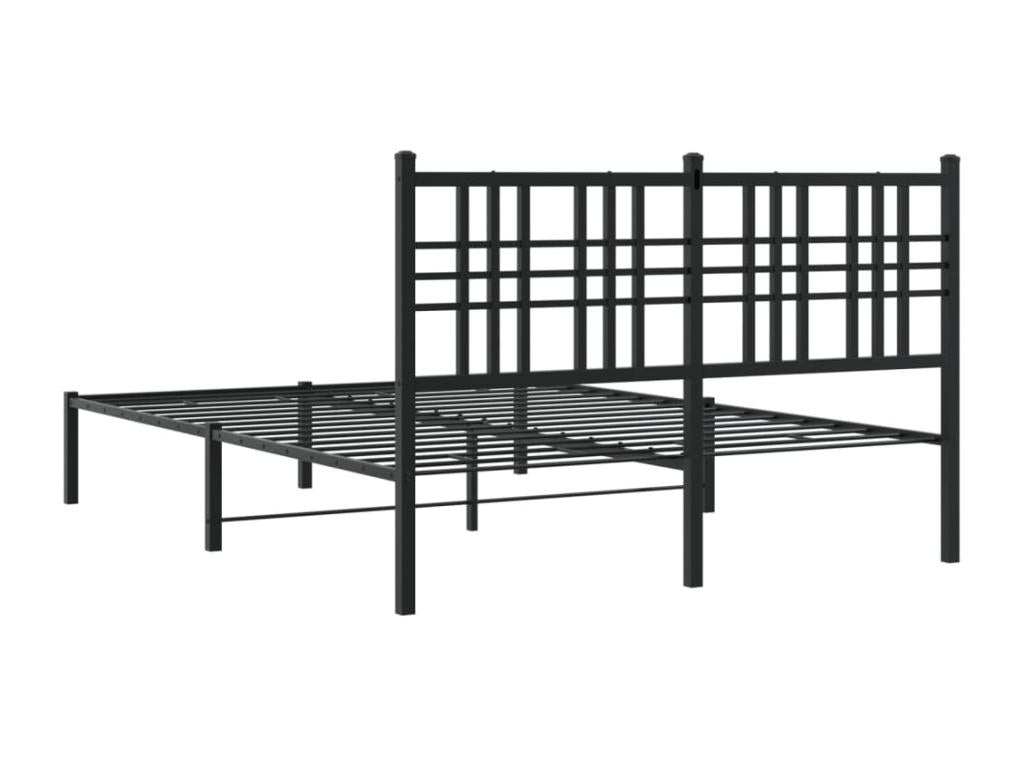 Struttura letto in metallo nero, 140 x 200 cm