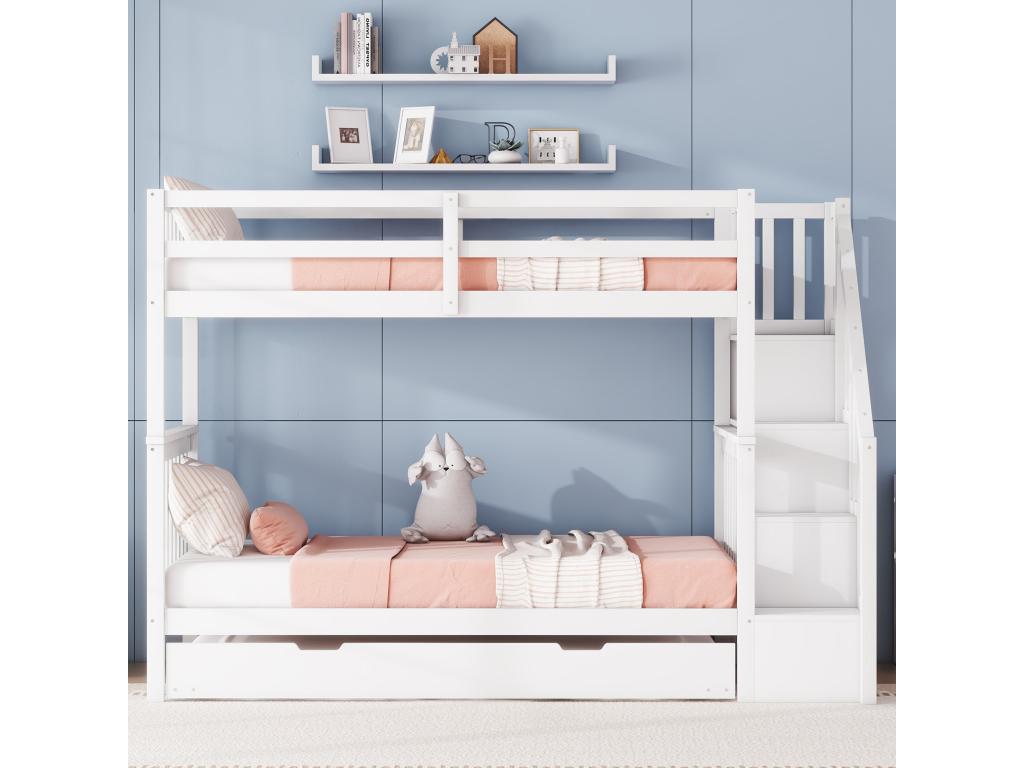 Letto bianco, 2 x 90 x 200 cm