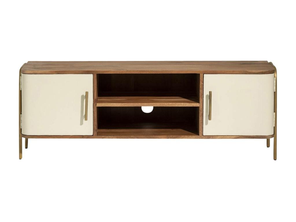 Mobile TV in metallo marrone