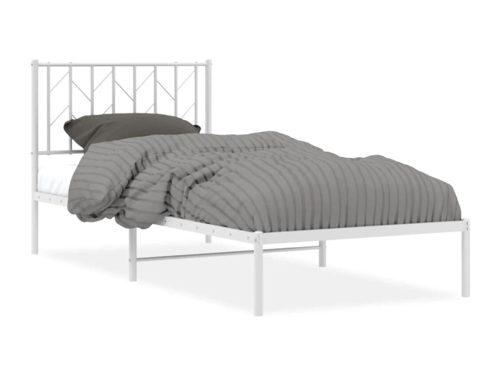 Struttura letto in metallo bianco, 90 x 200 cm