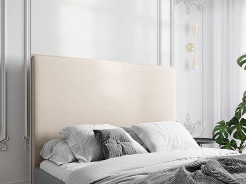 Letto in velluto beige, 180 x 8 x 120 cm