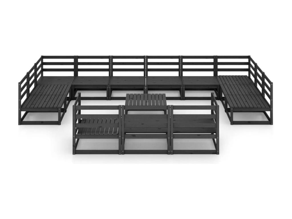 Set di mobili da esterno in legno di pino nero - dlz1766573042742