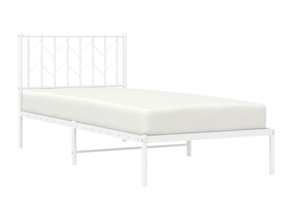 Struttura letto in metallo bianco, 90 x 200 cm