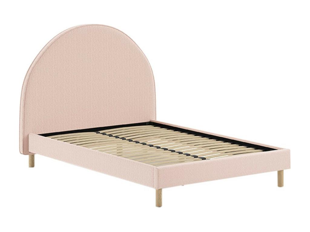 Letto in tessuto Boucle, 140 x 200 cm