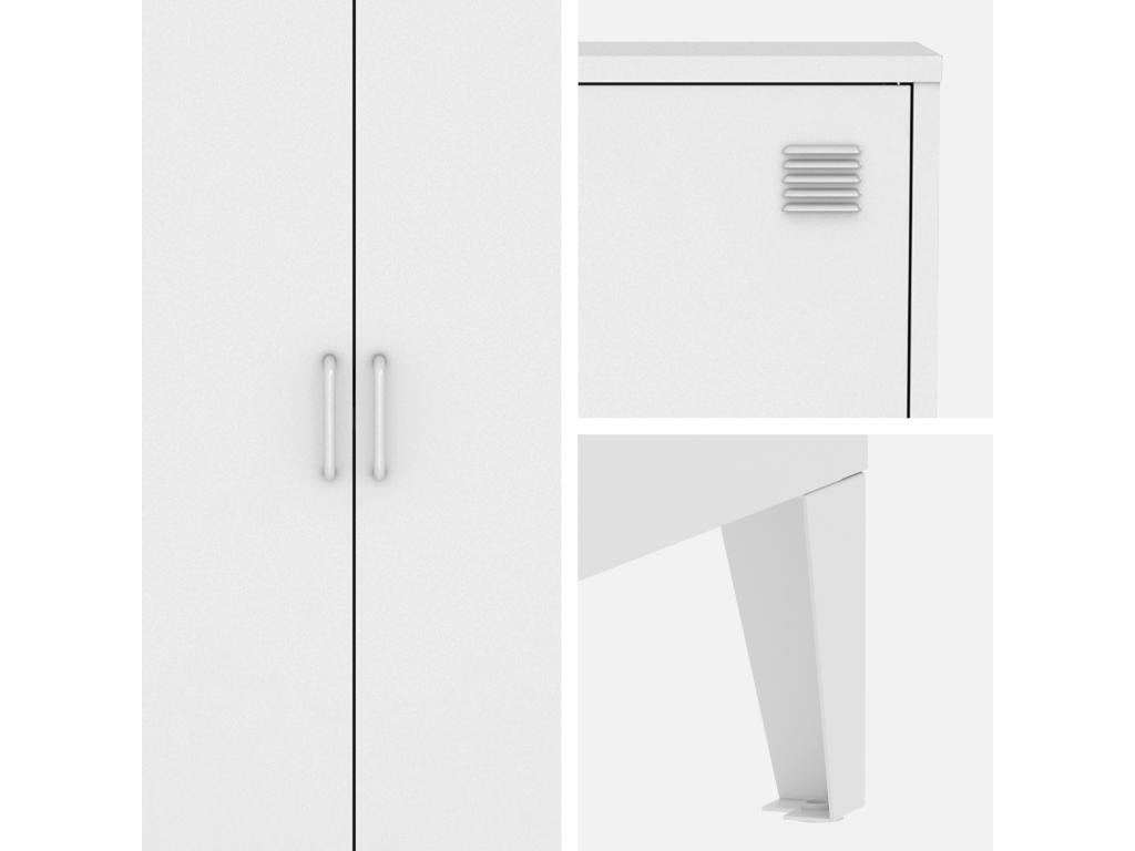 Armadio in metallo bianco