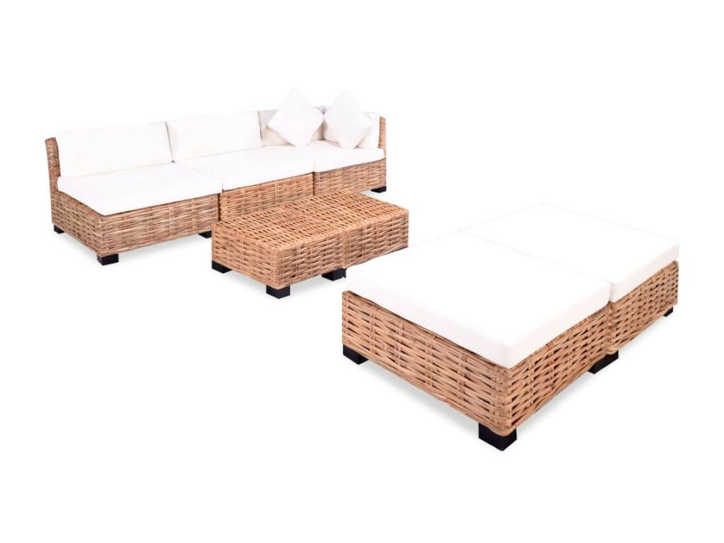 Set di mobili da esterno naturali